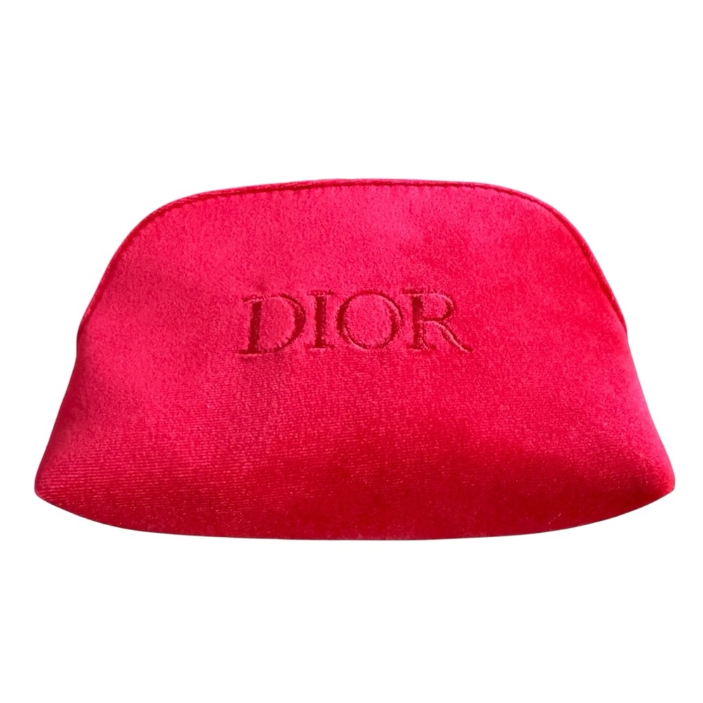 Dior Red Velvet Cosmetic Bag - Picture 2 of 12